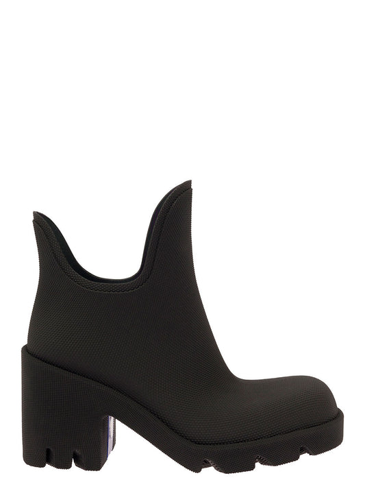 Burberry Women 'Rachel' Black Rainboot With Logo Detail In Rubber Woman