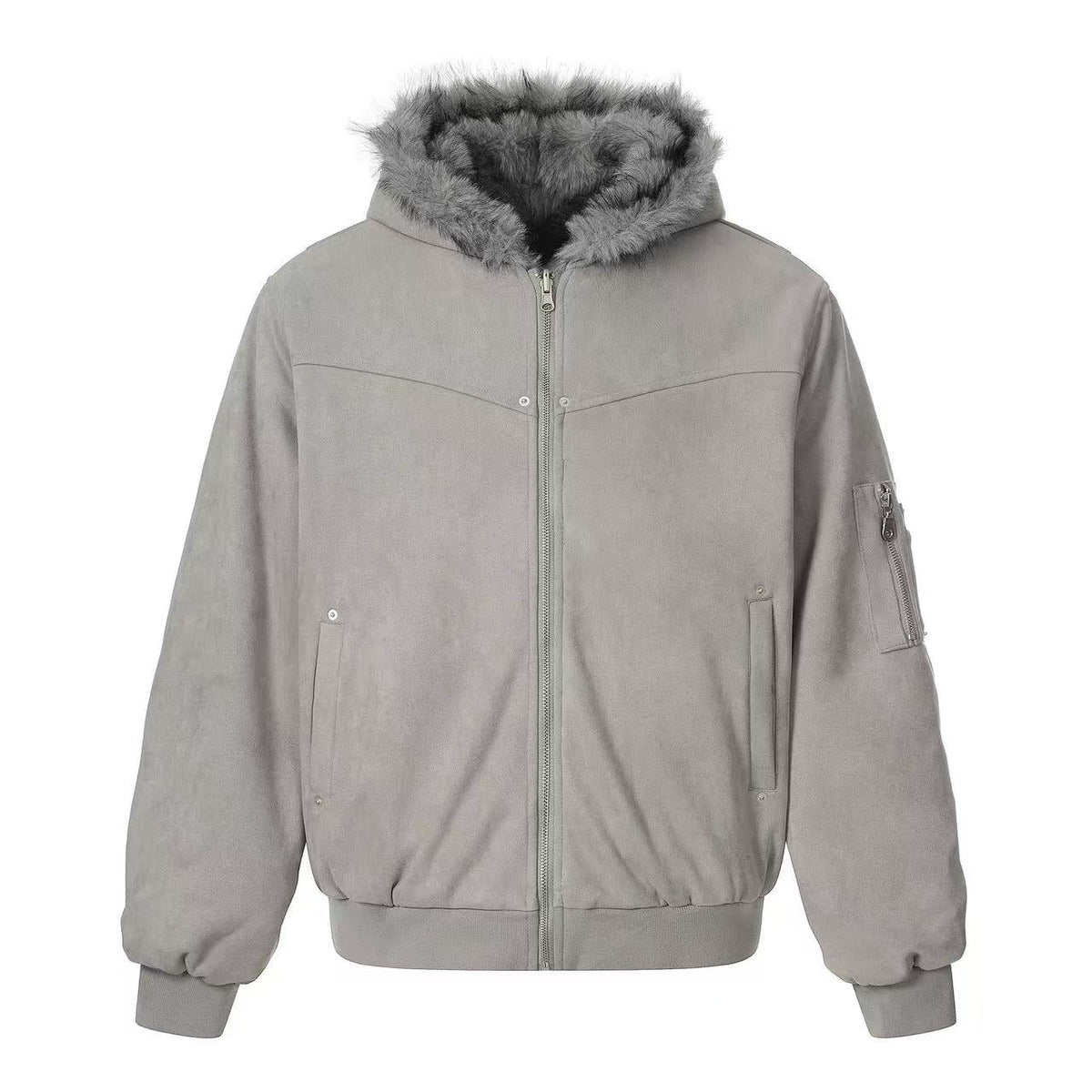Faux Fur Old-Money Reversible Hooded Coat