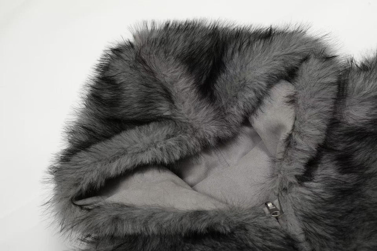 Faux Fur Old-Money Reversible Hooded Coat