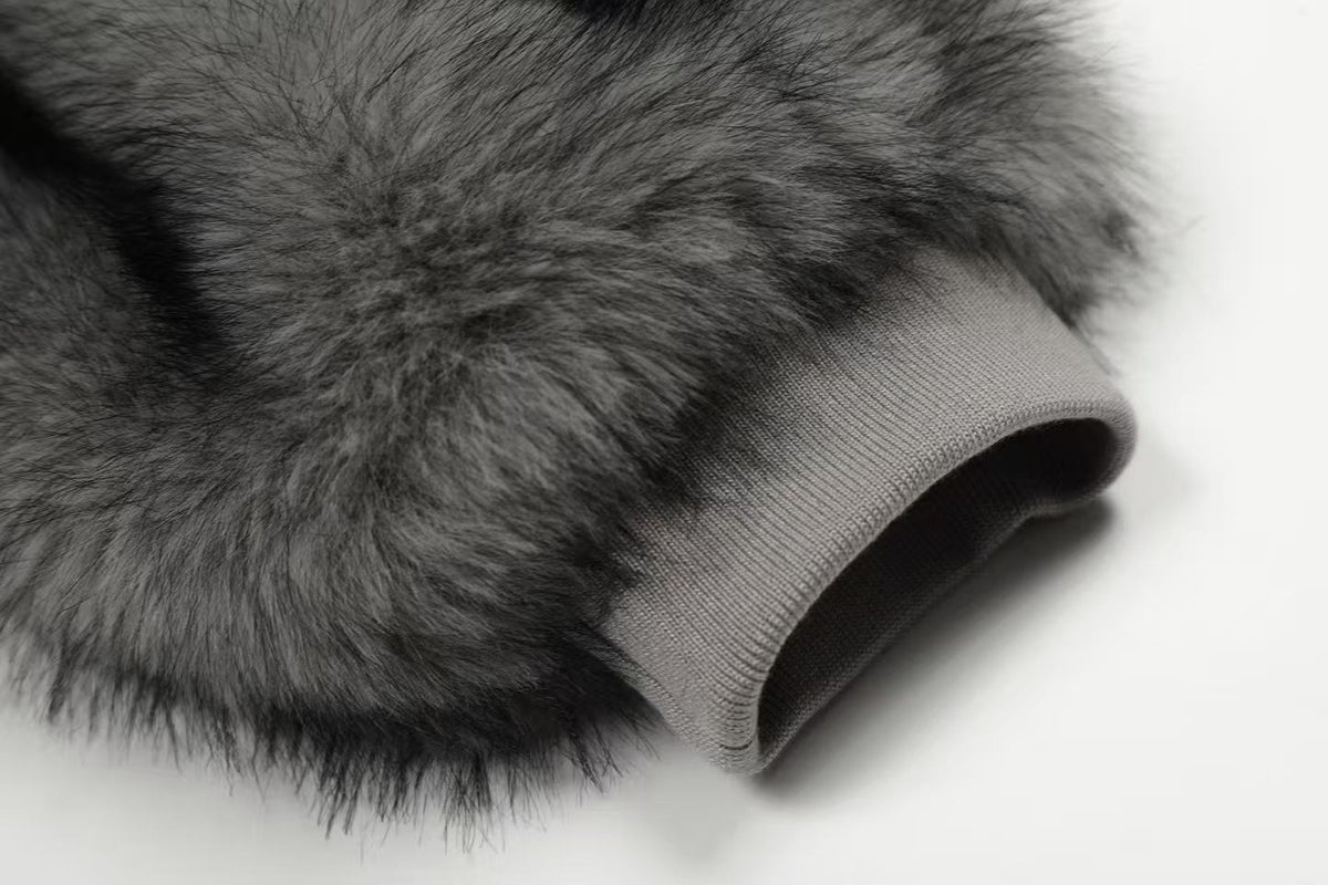 Faux Fur Old-Money Reversible Hooded Coat