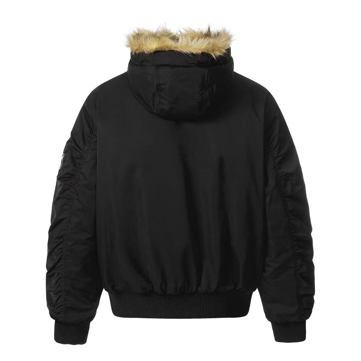 Faux Fur Leopard-Print-Lined Hooded Jacket