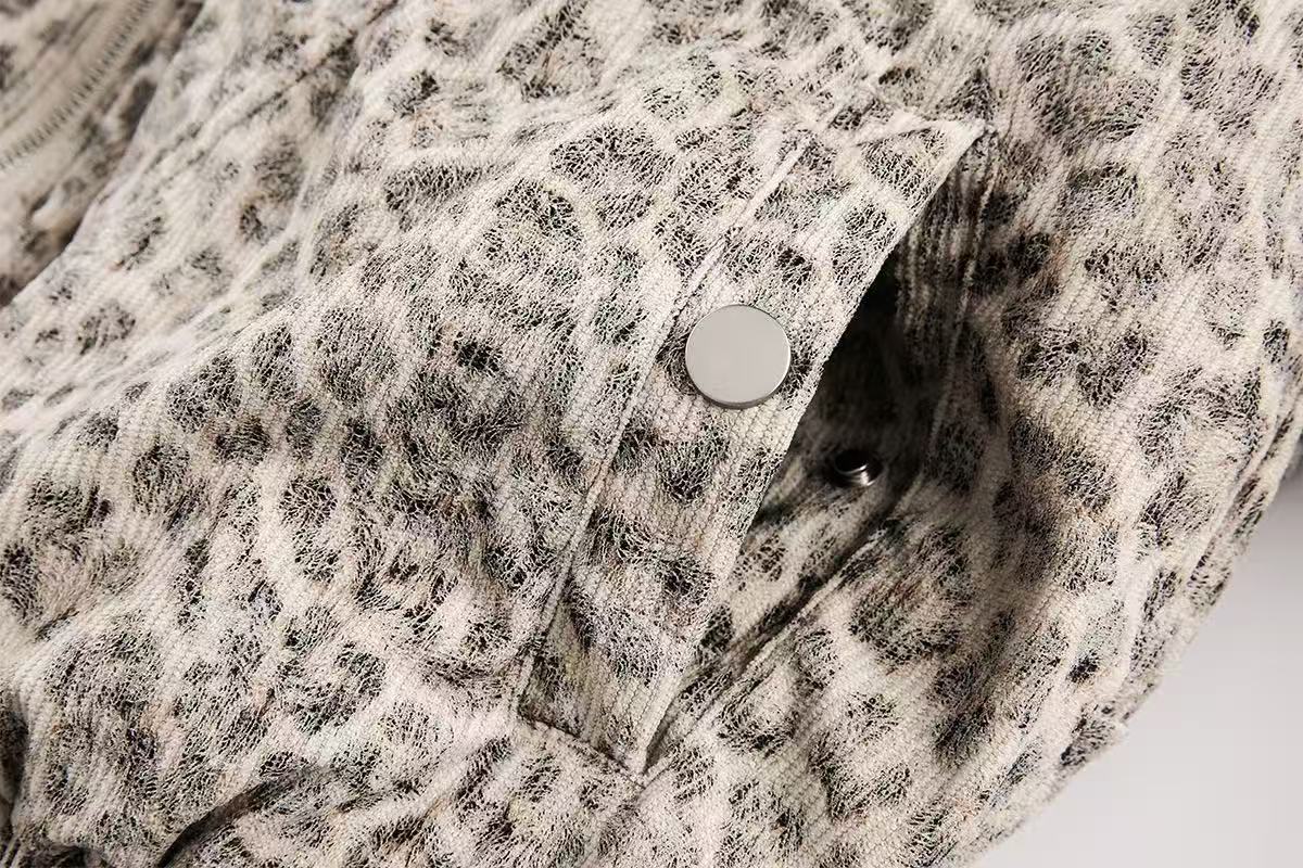 Leopard-Print Faux-Fur Hooded Jacket