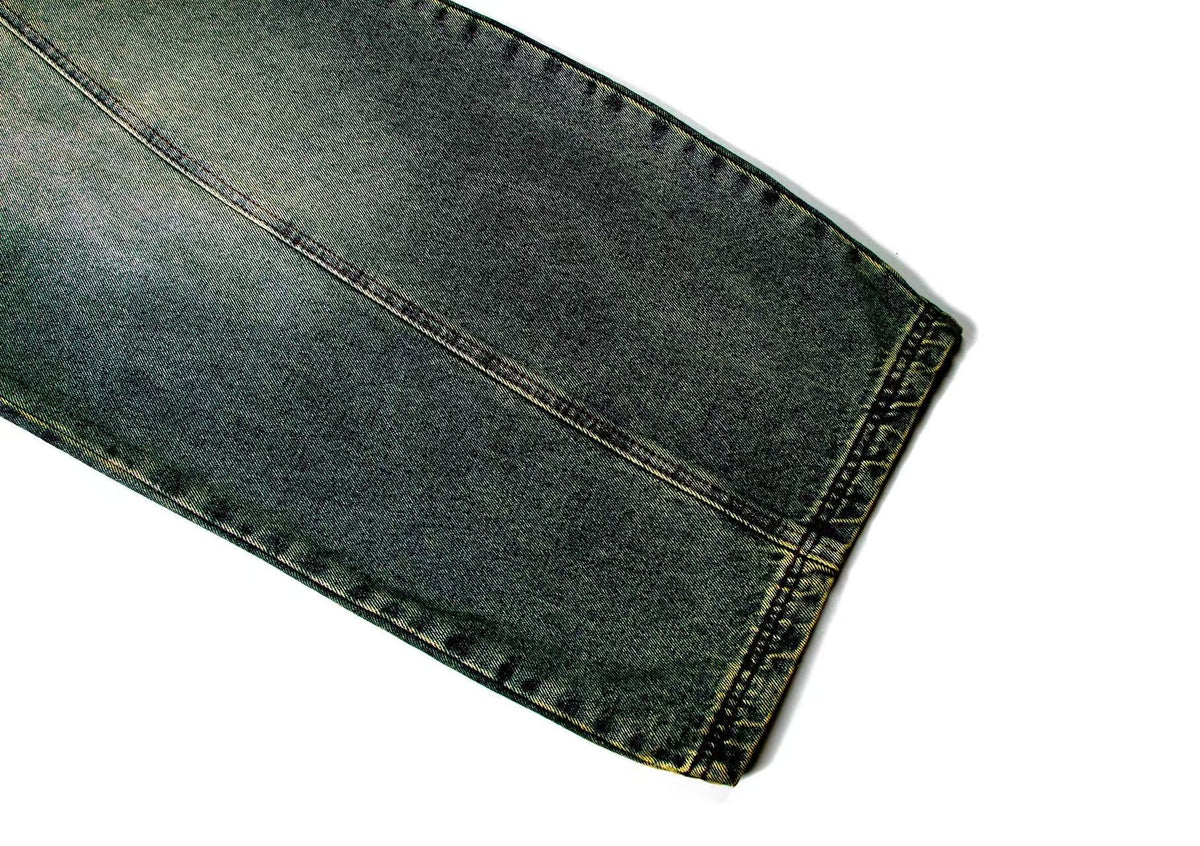 Washed Wide-Leg Baggy Jeans