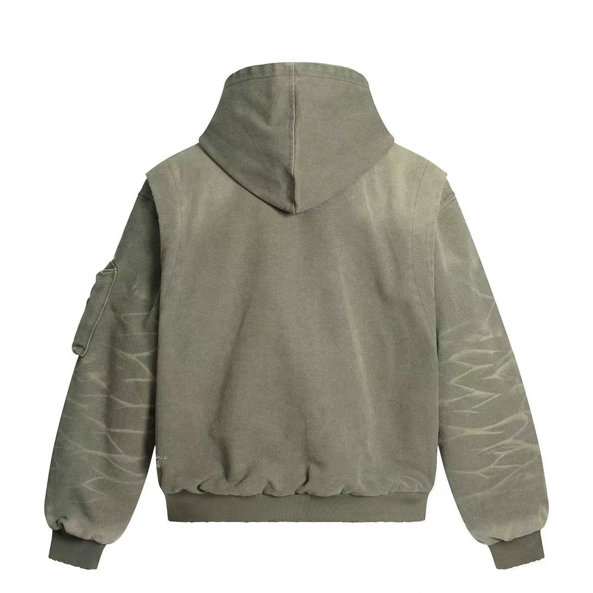 Vintage Washed Distressed Hooded Jacket