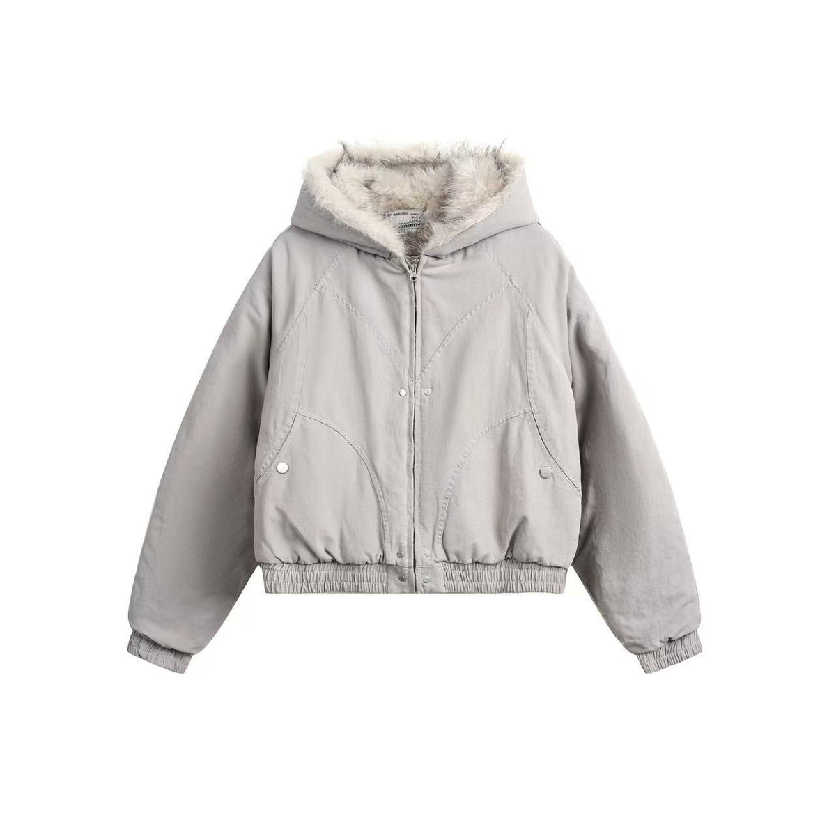 Clean-Fit Faux-Fur Hooded Jacket