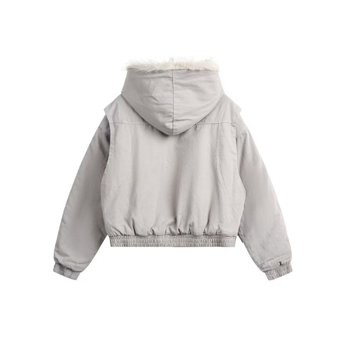 Clean-Fit Faux-Fur Hooded Jacket