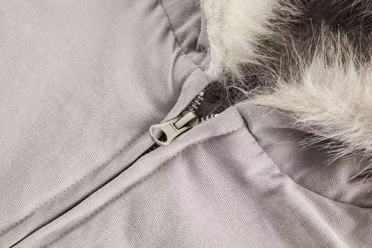 Clean-Fit Faux-Fur Hooded Jacket