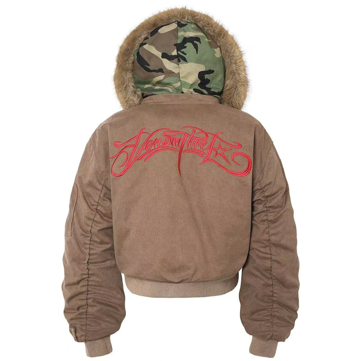 Vintage Fur Collar Hooded Jacket