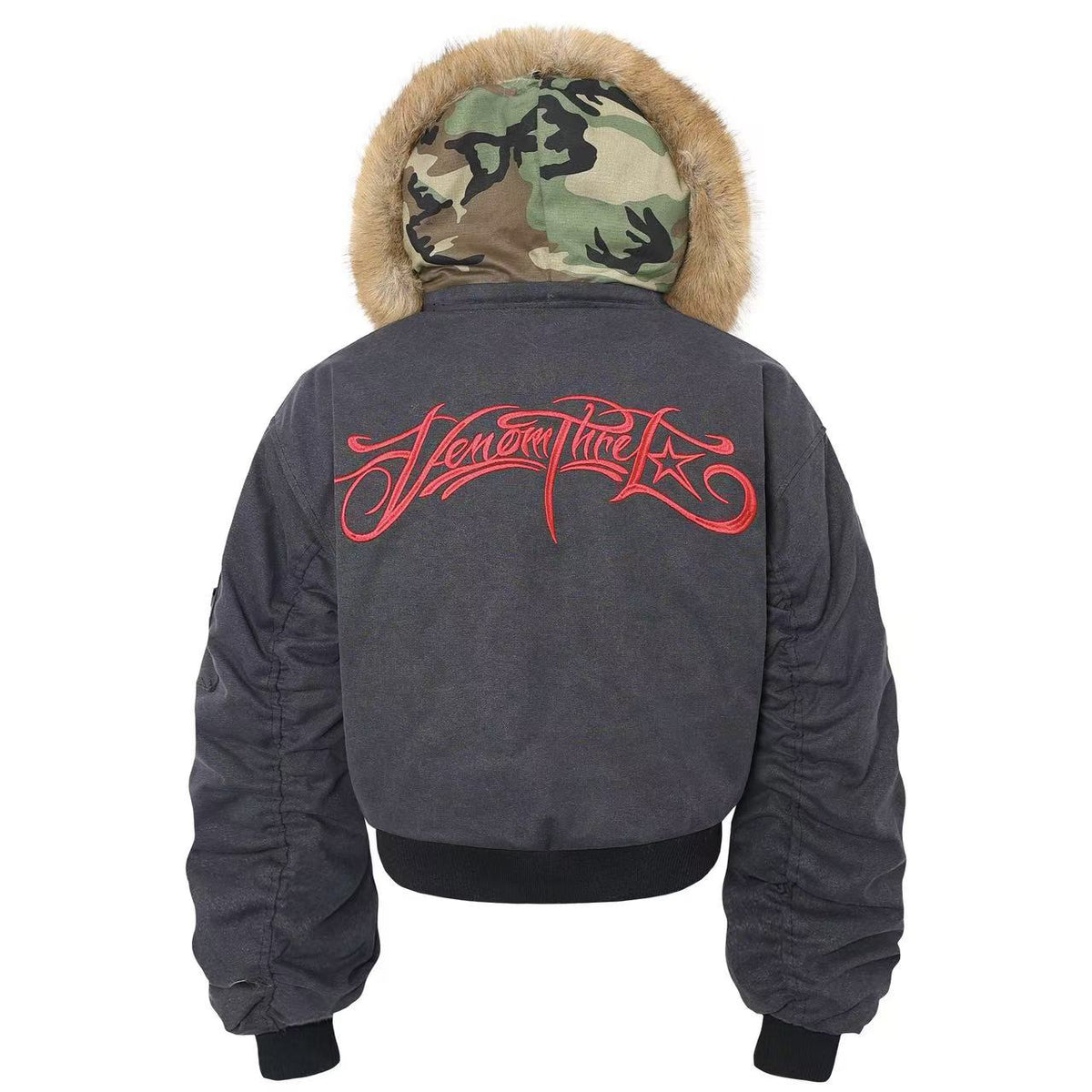 Vintage Fur Collar Hooded Jacket