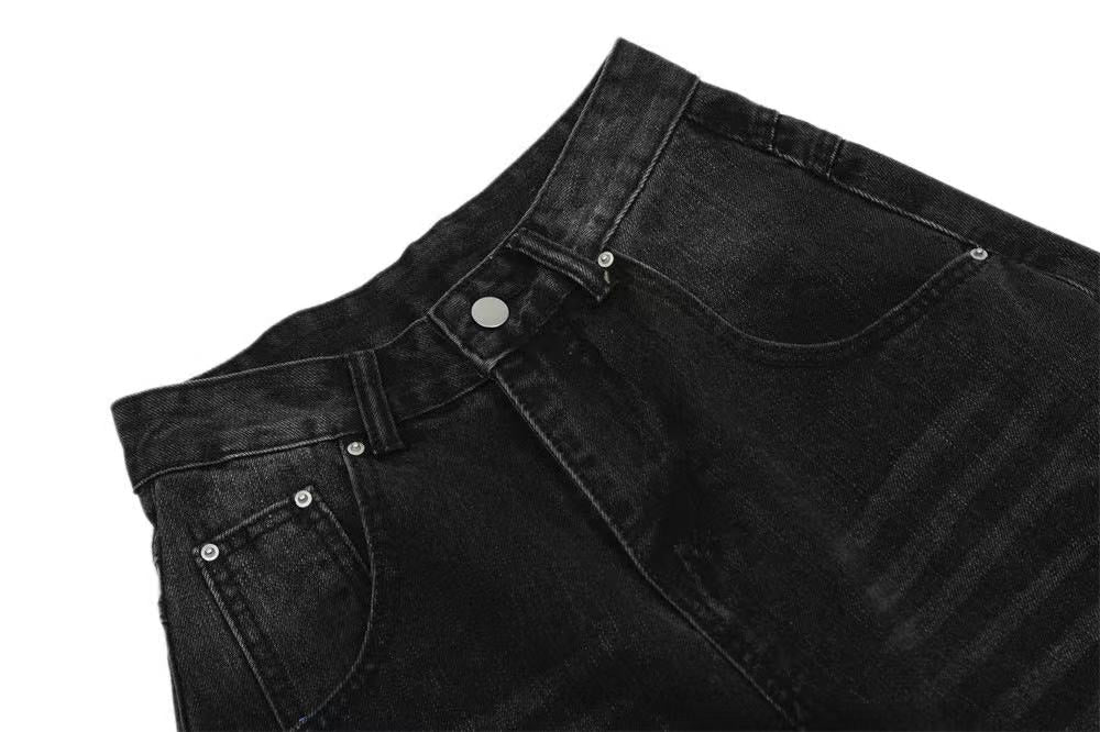Washed Wide-Leg Baggy Jeans