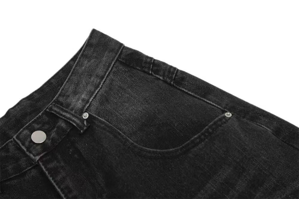Washed Wide-Leg Baggy Jeans
