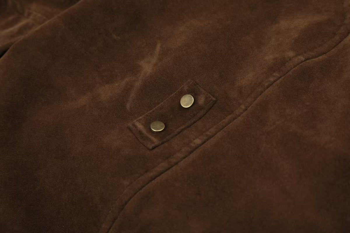 Vintage Faux-Fur Collar Hooded Jacket