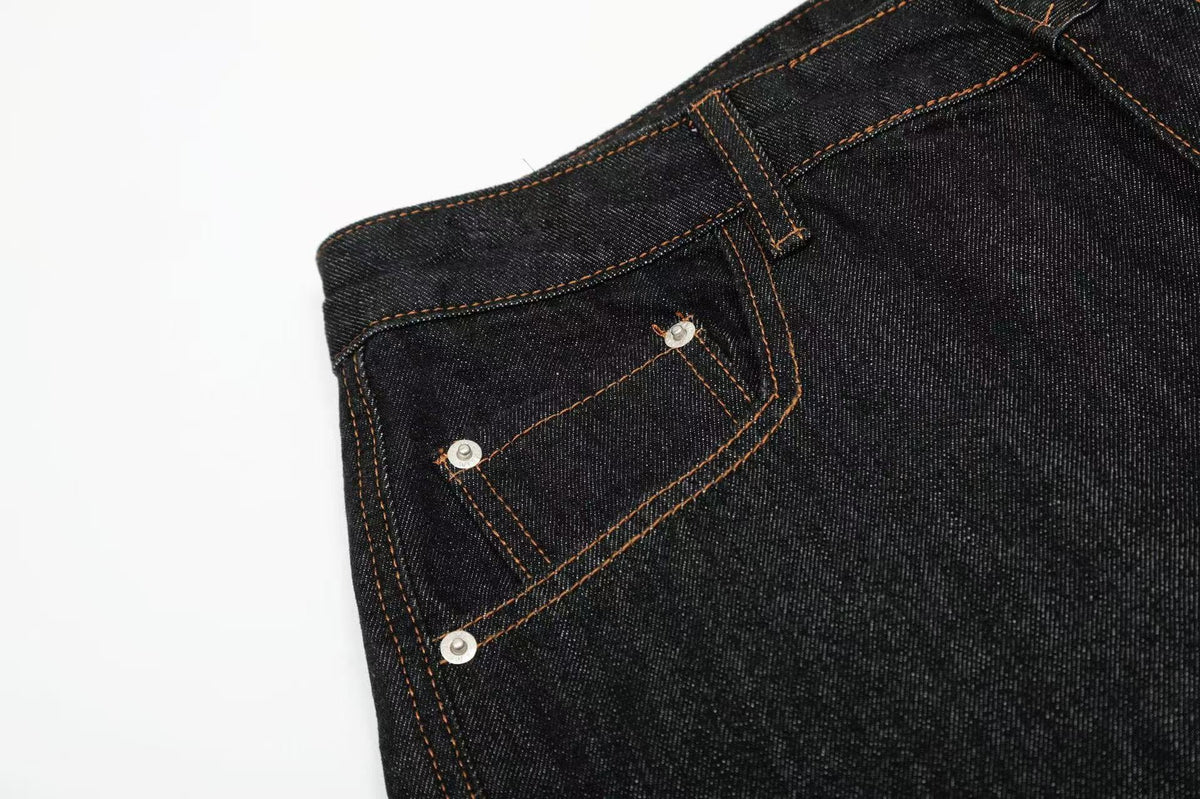 Line-Deconstructed Wide-Leg Baggy Jeans