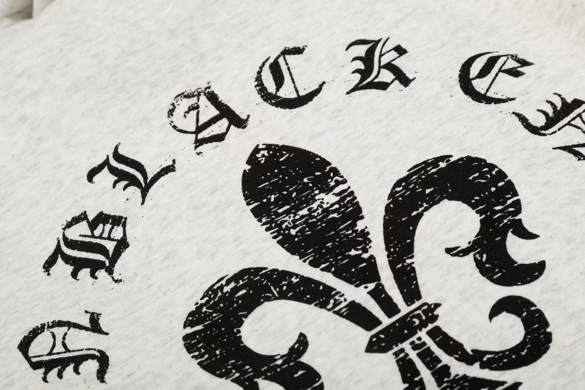 Letter-Print Plush Hooded Jacket