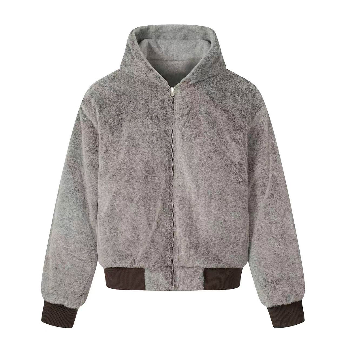 Faux Fur Old-Money Reversible Hooded Coat