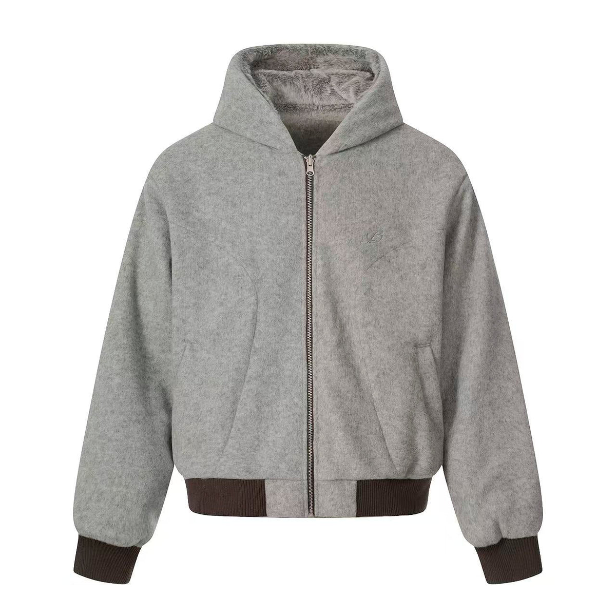 Faux Fur Old-Money Reversible Hooded Coat