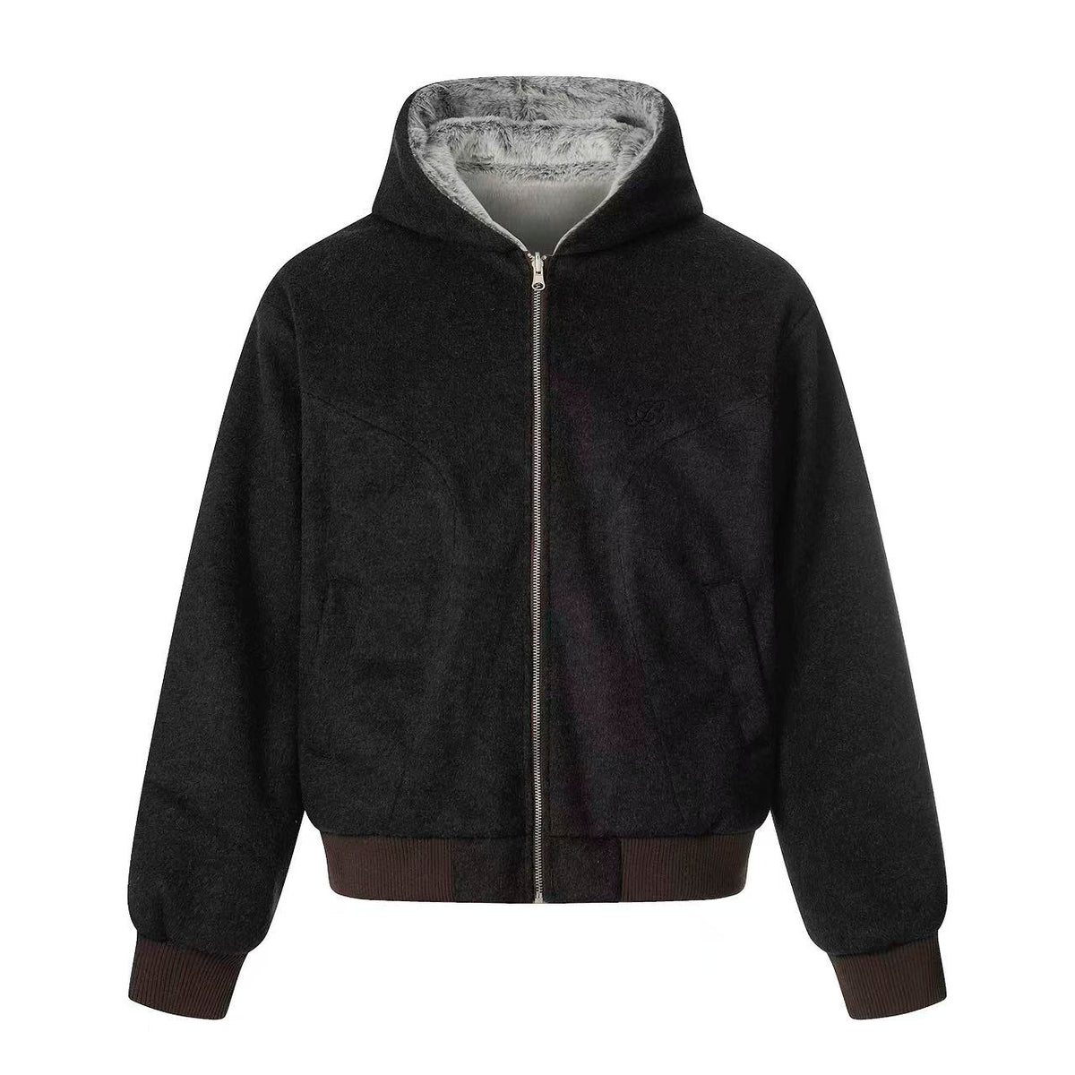 Faux Fur Old-Money Reversible Hooded Coat