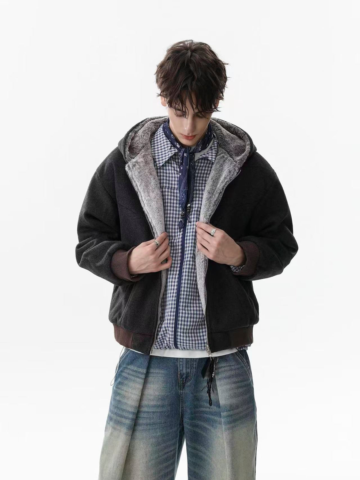 Faux Fur Old-Money Reversible Hooded Coat
