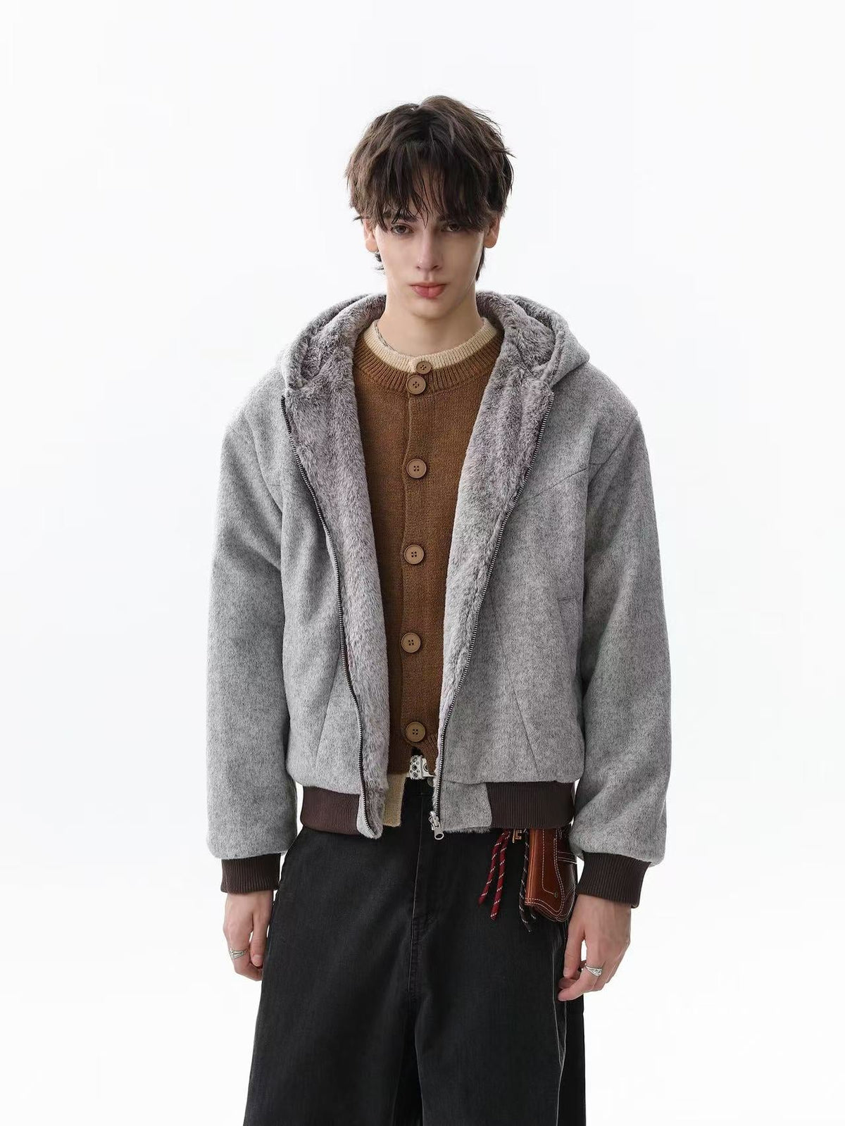 Faux Fur Old-Money Reversible Hooded Coat