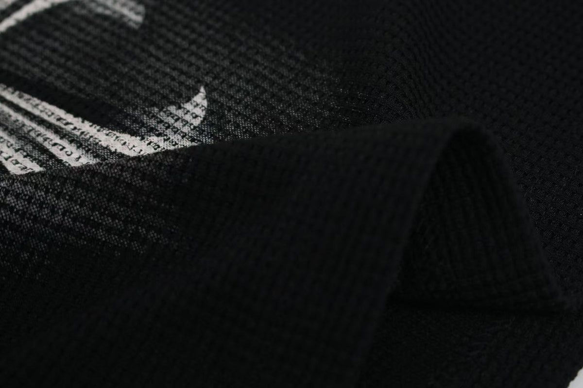 Dark Eye 3D Print Waffle Knit Long Sleeve