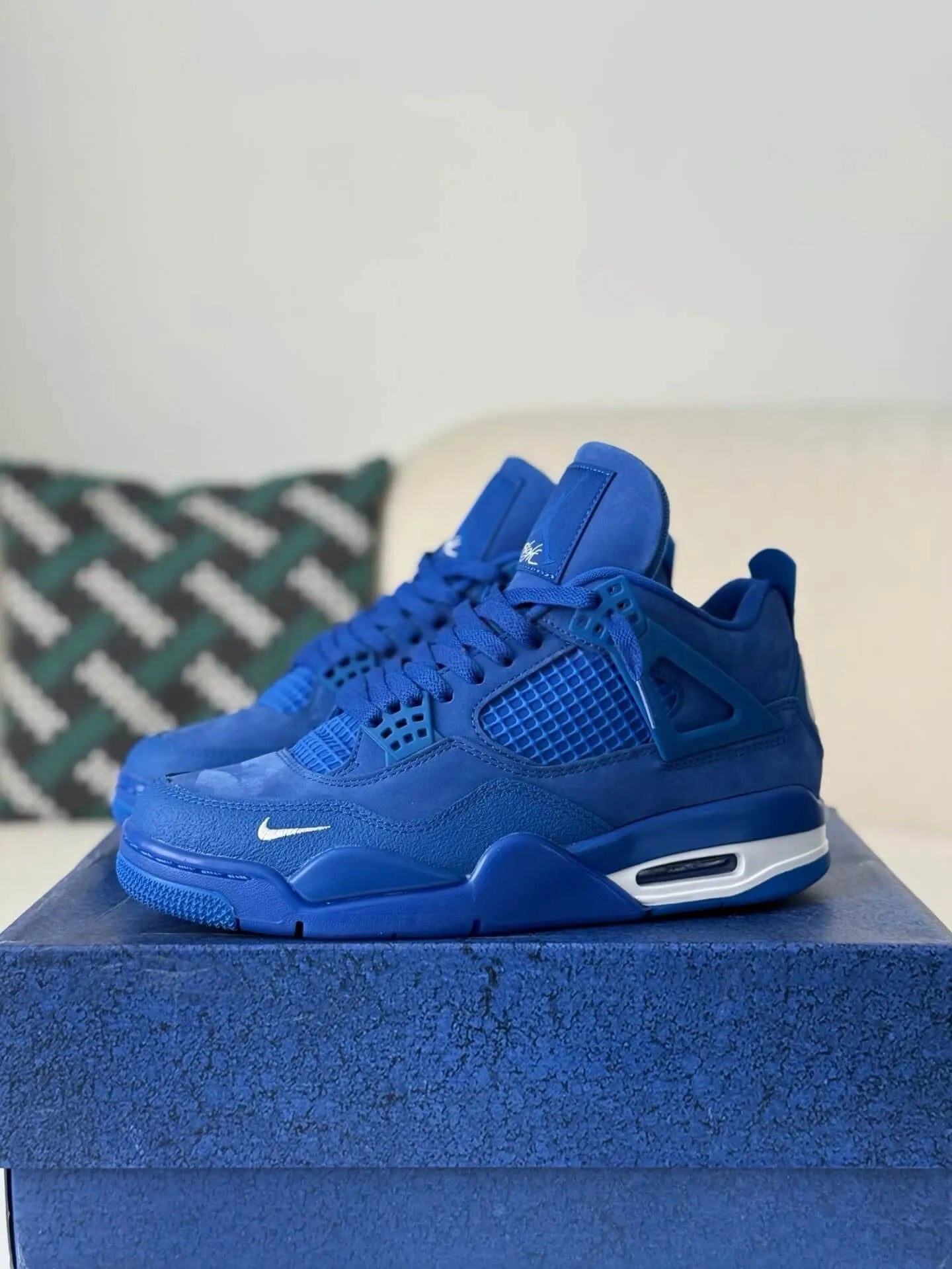 Air Jordan 4 x Nigel Sylvester “Brick By Brick” Sneakers – Blue