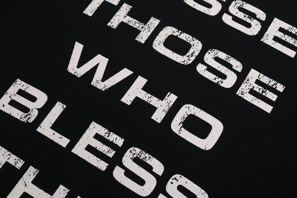 Streetwear Red Cross Print Short Sleeve