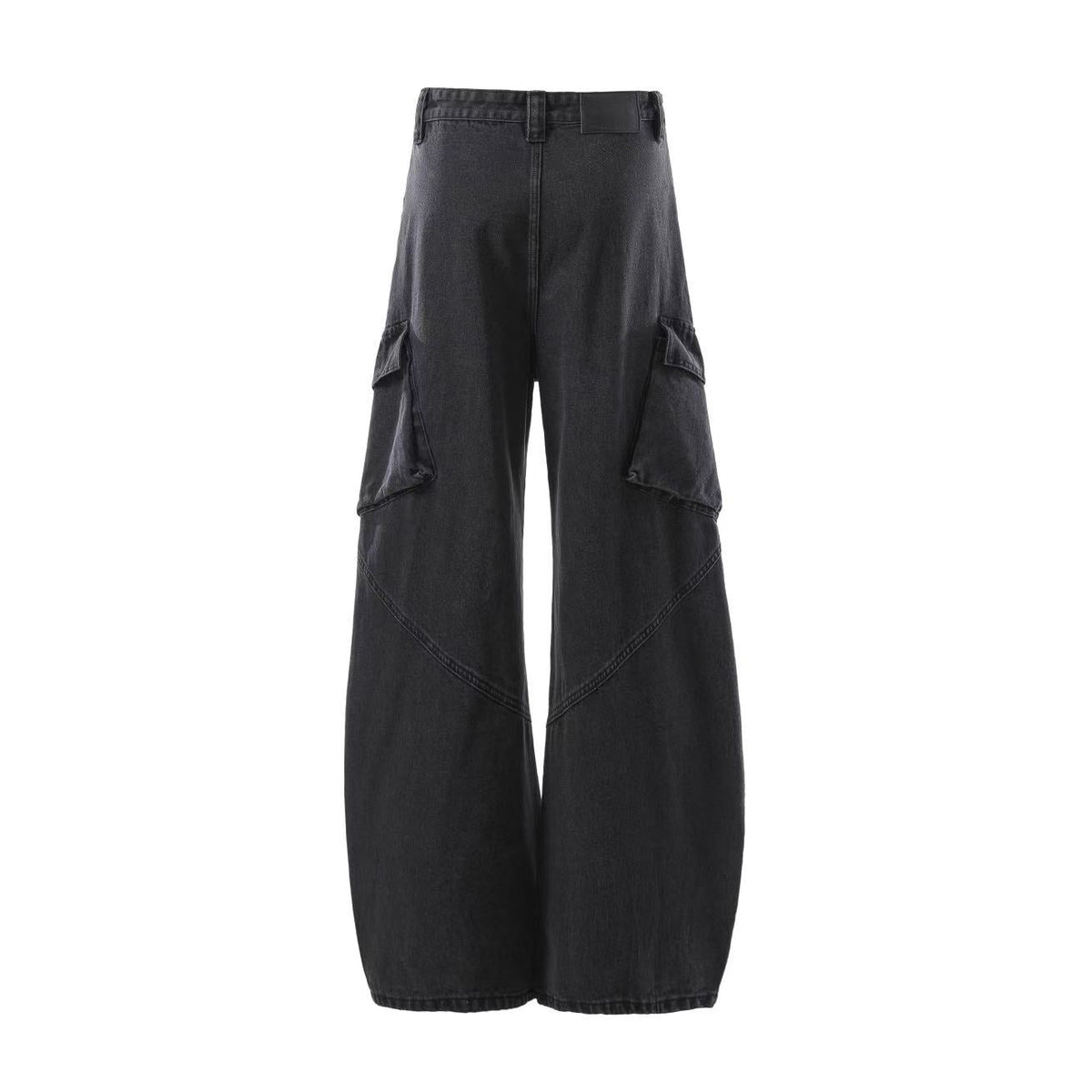 Distressed Wide-Leg Cargo Pants