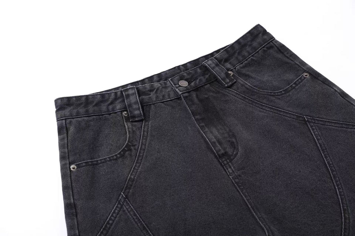 Distressed Wide-Leg Cargo Pants
