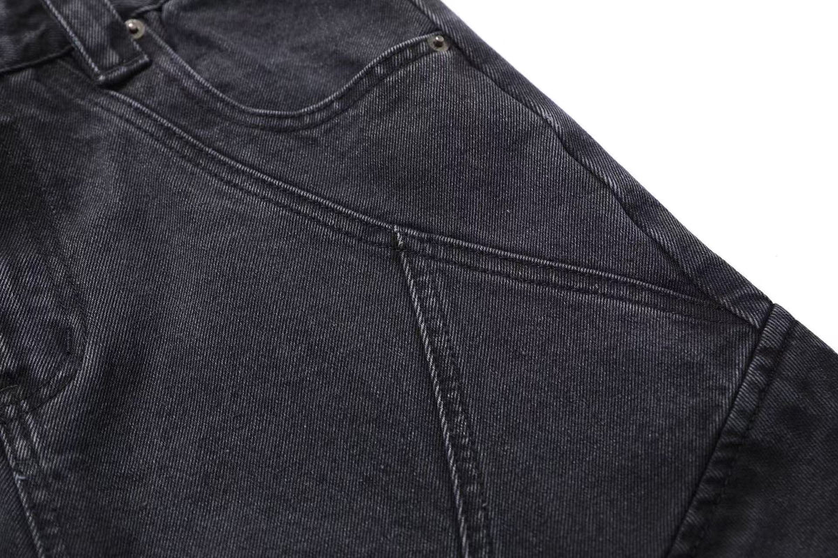 Distressed Wide-Leg Cargo Pants