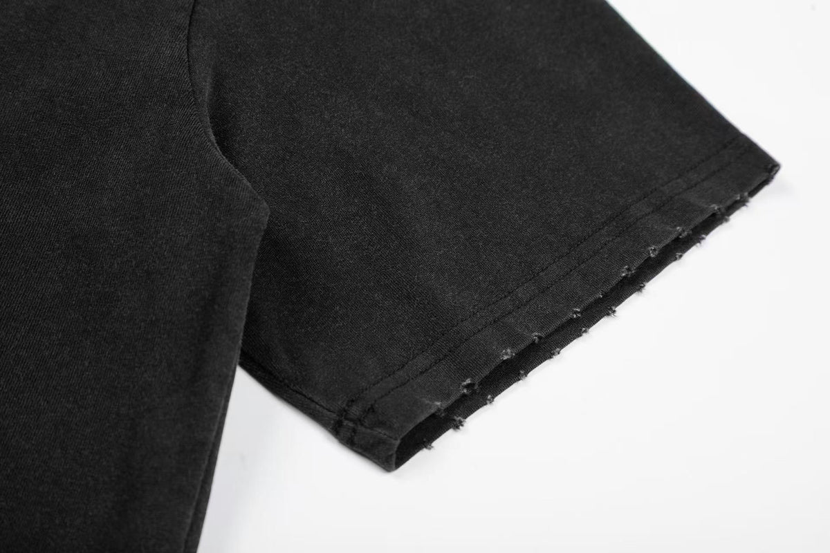 Streetwear Rock Print Short Sleeve