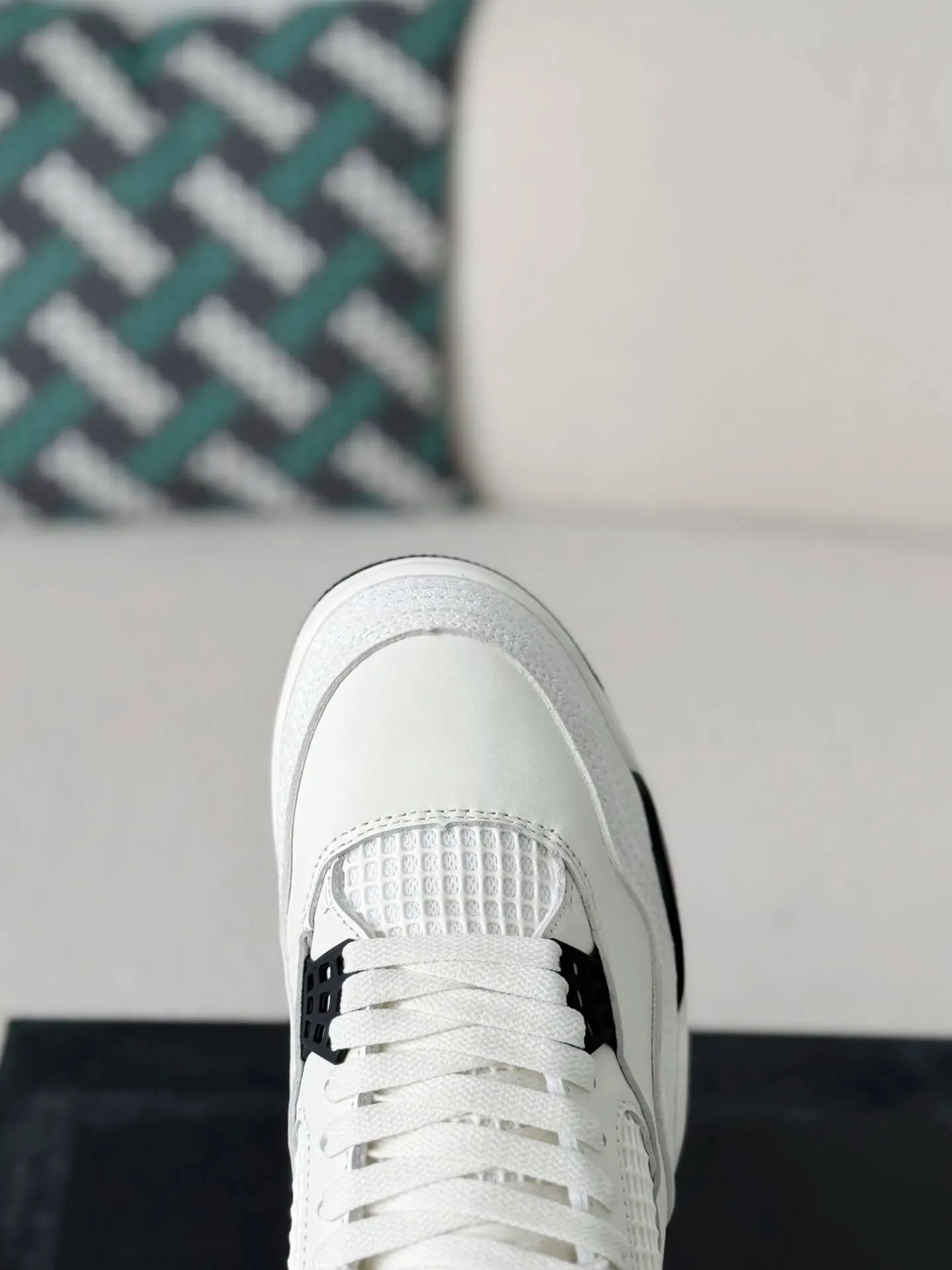 Air Jordan 4 Retro “Flight Club” Sneakers – White, Black & Red