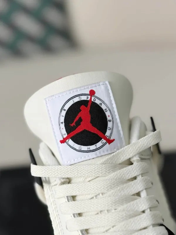 Air Jordan 4 Retro “Flight Club” Sneakers – White, Black & Red