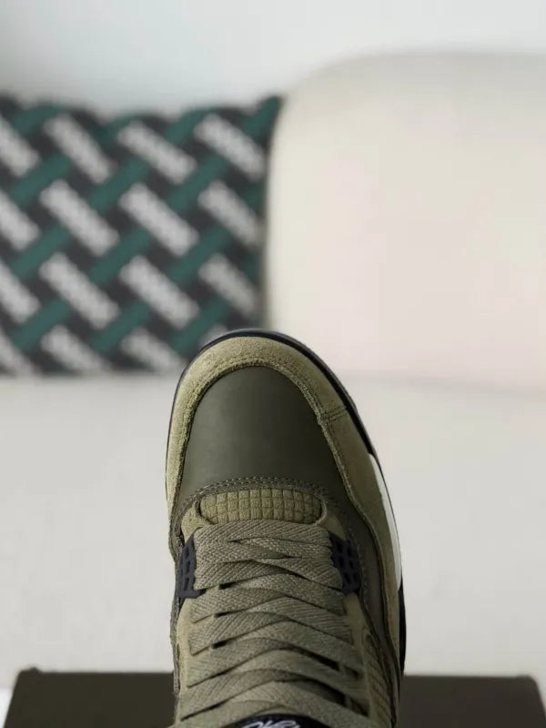 Air Jordan 4 Retro SE Craft “Medium Olive” Sneakers – Olive, Black & Cream