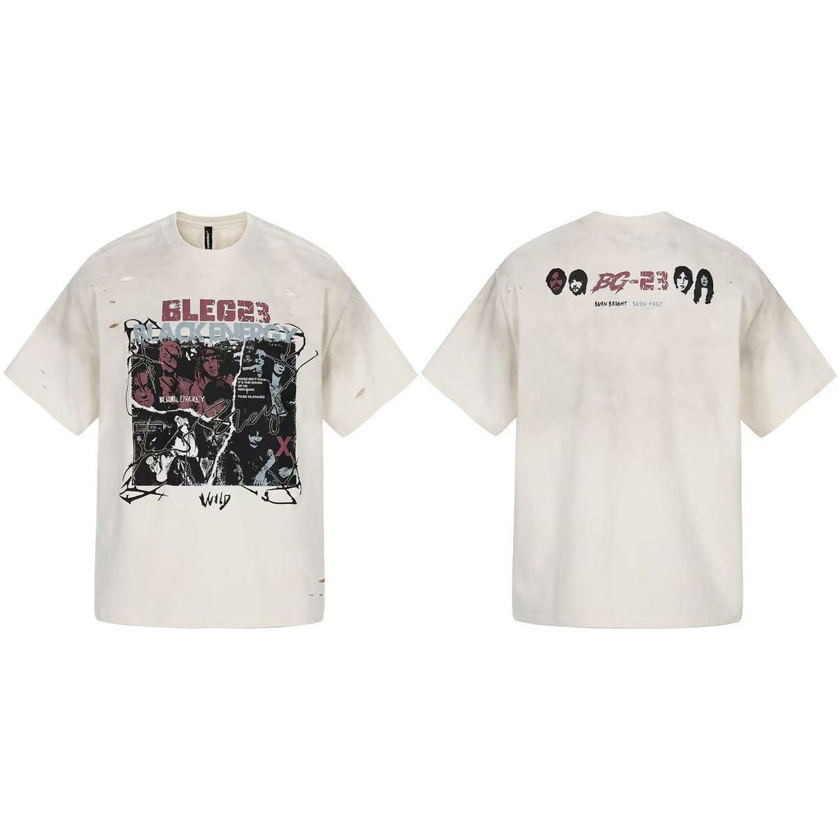 Streetwear Punk Print Short Sleeve