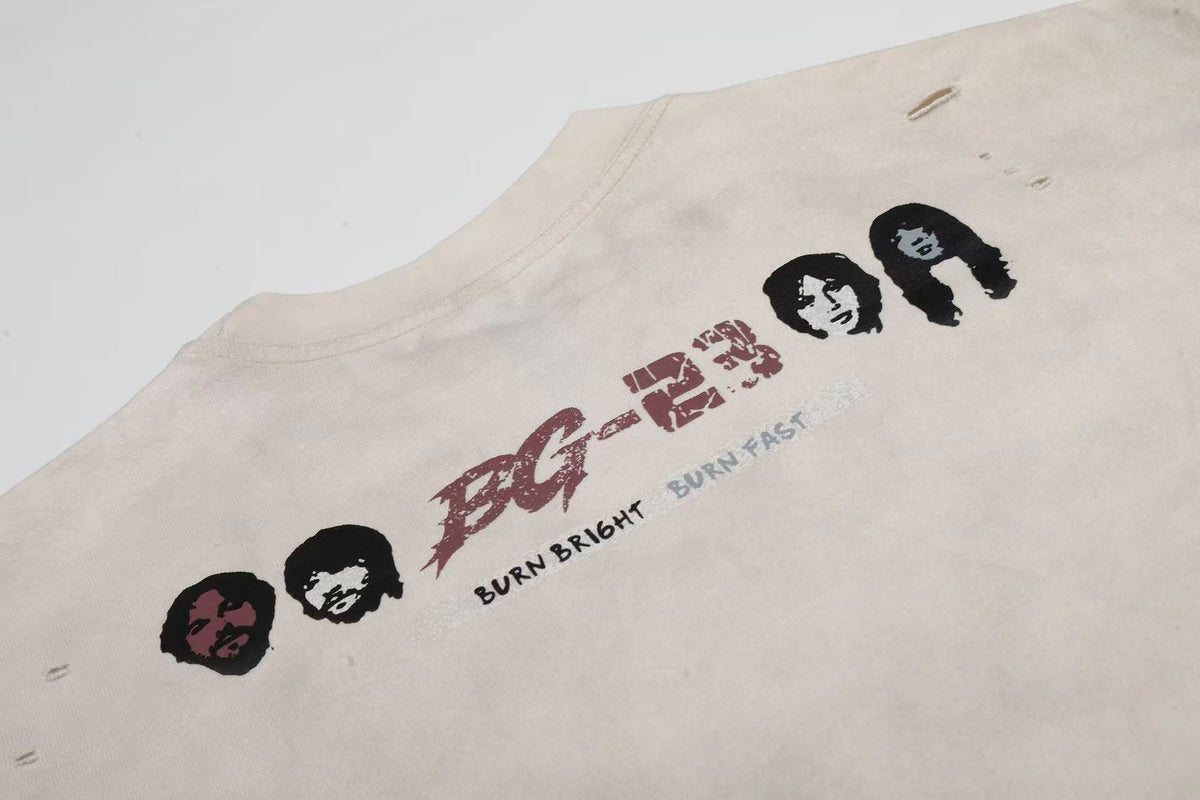Streetwear Punk Print Short Sleeve