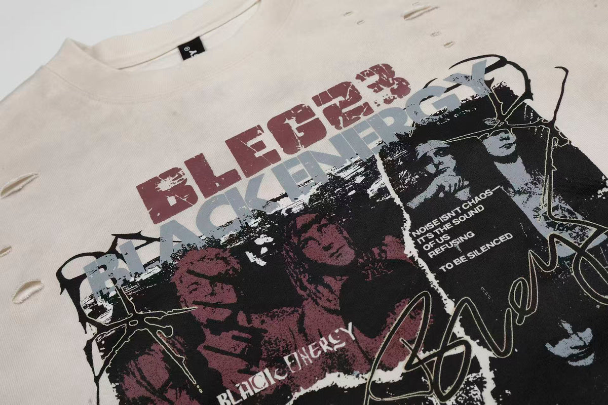 Streetwear Punk Print Short Sleeve