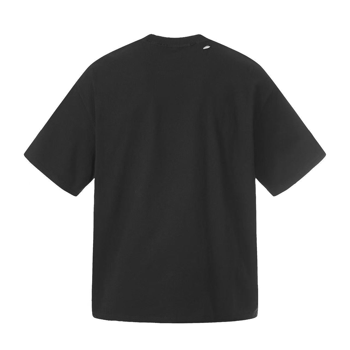 Streetwear Distressed Face Print Short Sleeve