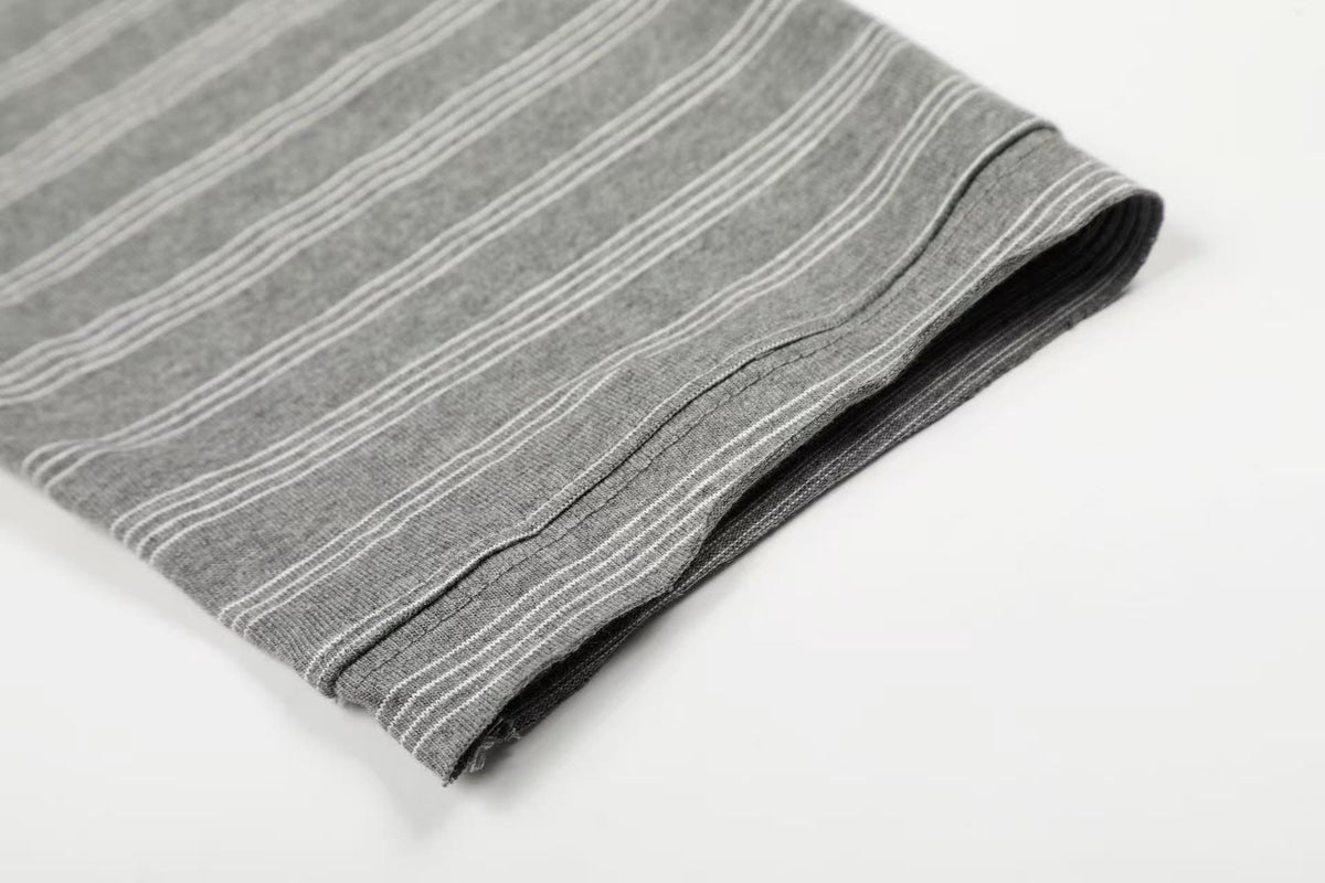 Streetwear Striped Print Long Sleeve