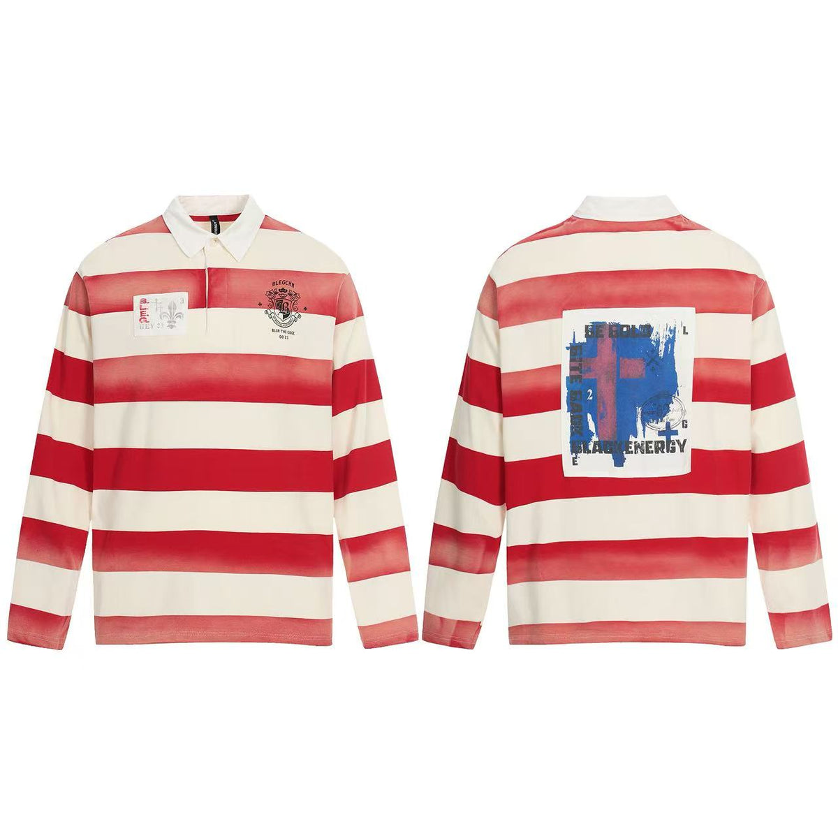 Streetwear Striped Print Long Sleeve