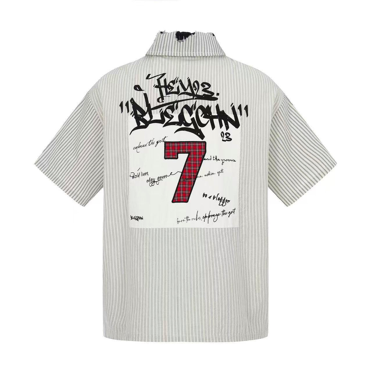 Vintage 7 Graffiti Striped Shirt