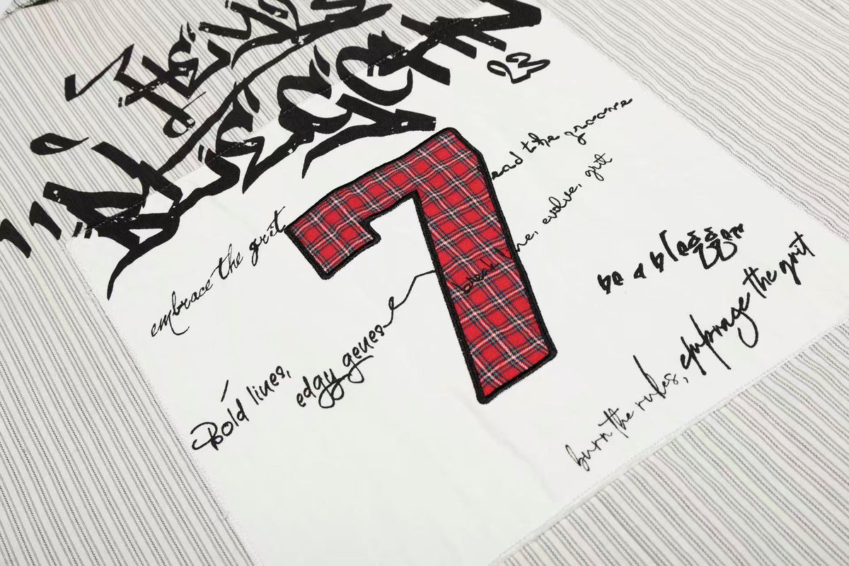 Vintage 7 Graffiti Striped Shirt