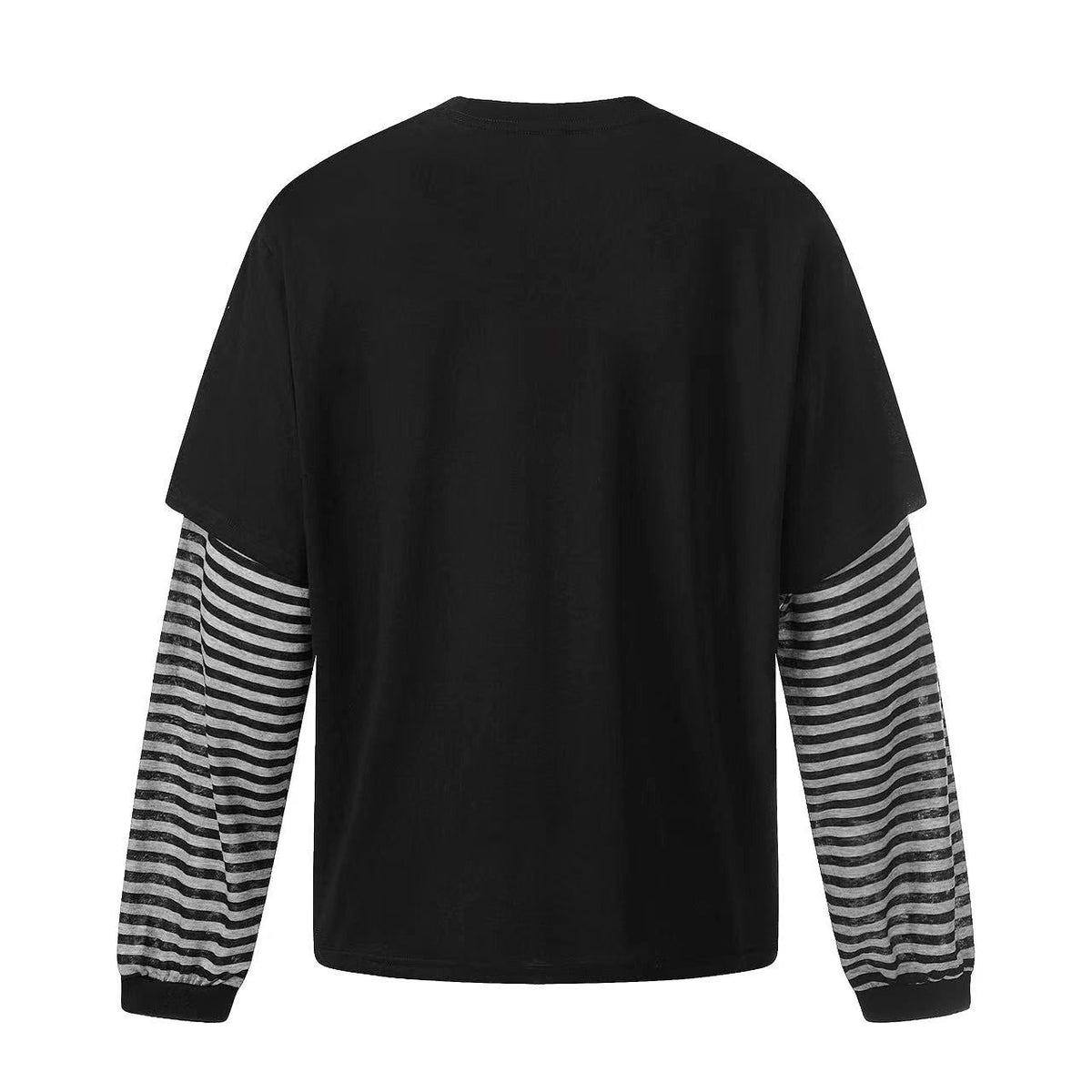 Distressed Star Gothic Fake Two-Piece Long Sleeve