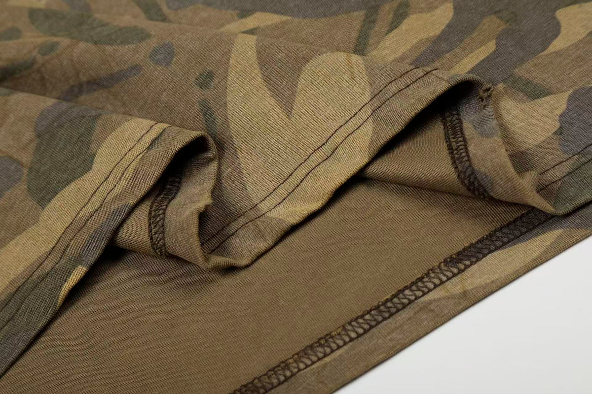 Streetwear Camo Number Print Long Sleeve
