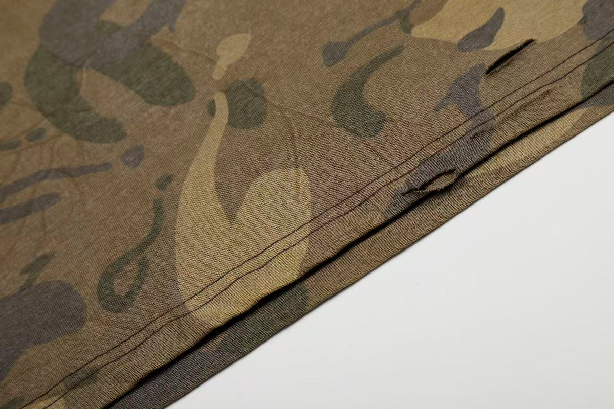 Streetwear Camo Number Print Long Sleeve