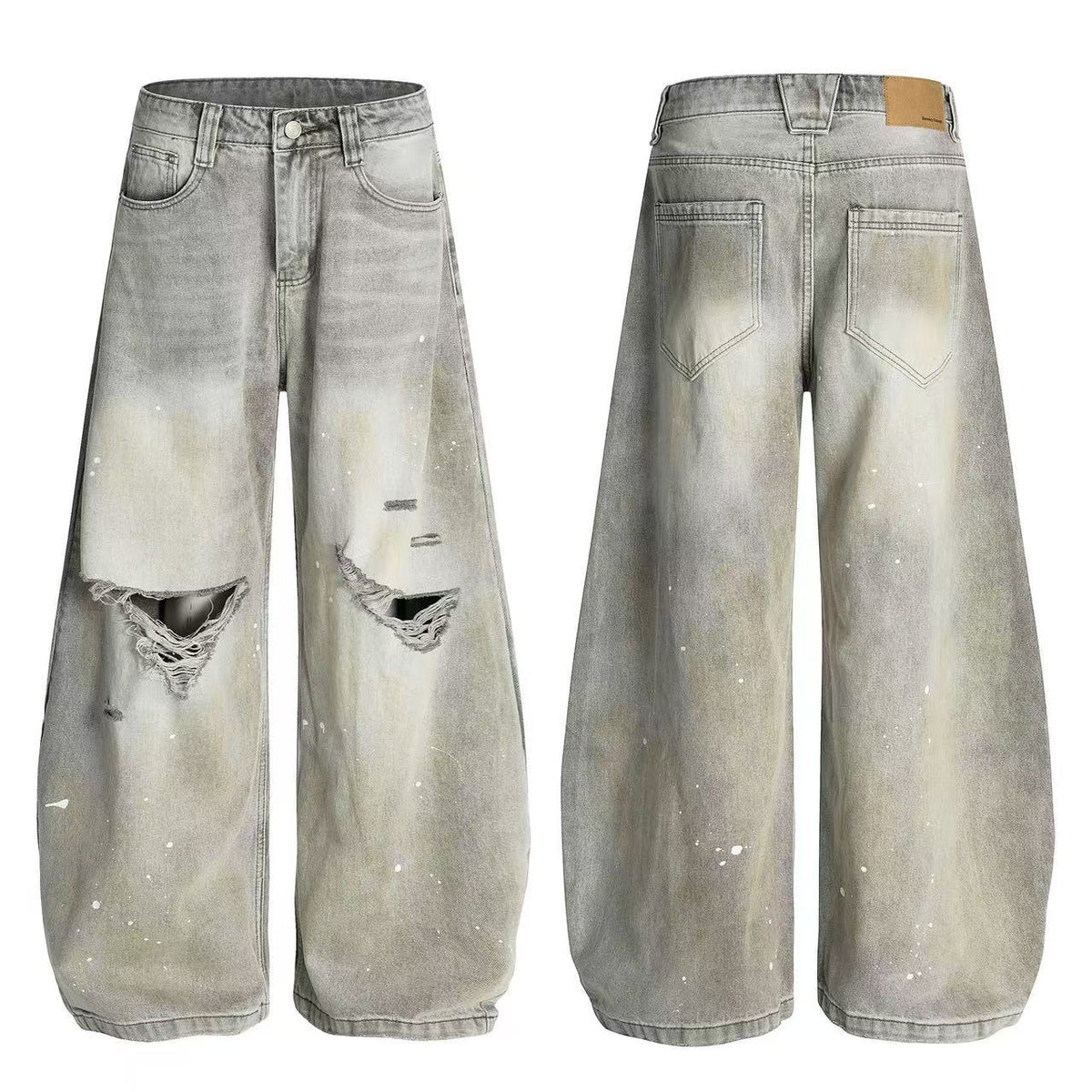 Vintage Washed Ripped Distressed Baggy Jeans