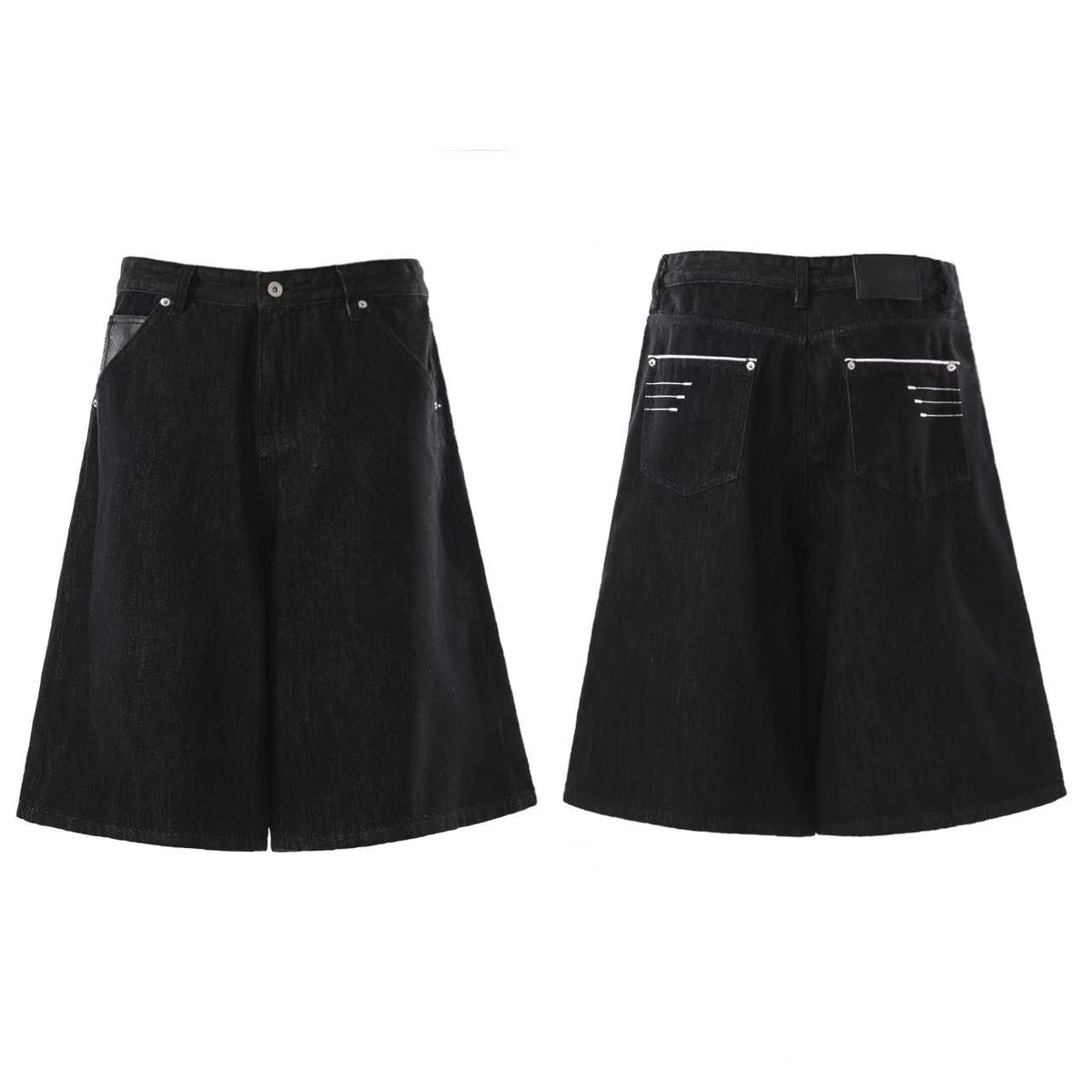 Vintage Baggy Wide-Leg Denim Jorts
