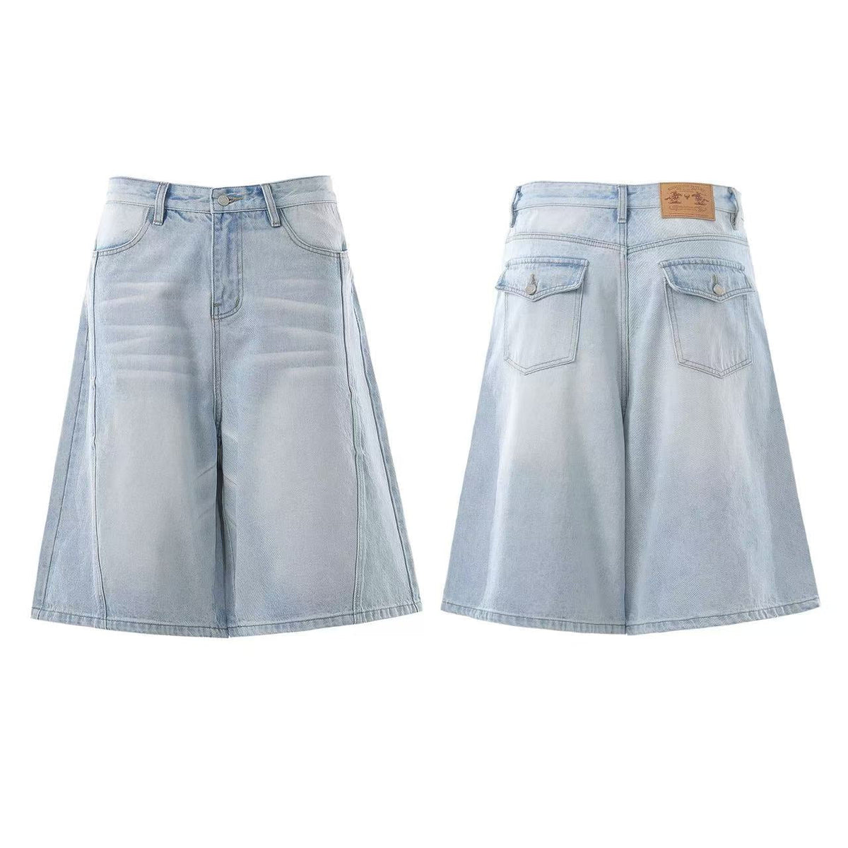 Vintage Wide-Leg Knee-Length Jorts