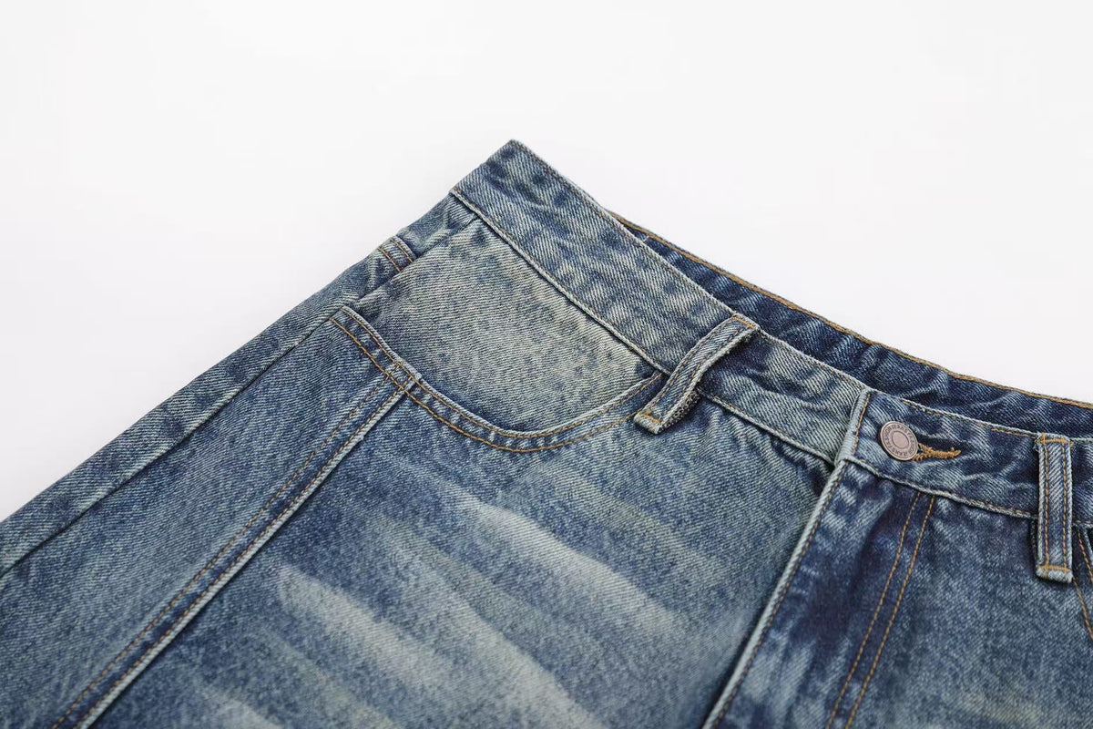 Vintage Wide-Leg Knee-Length Jorts