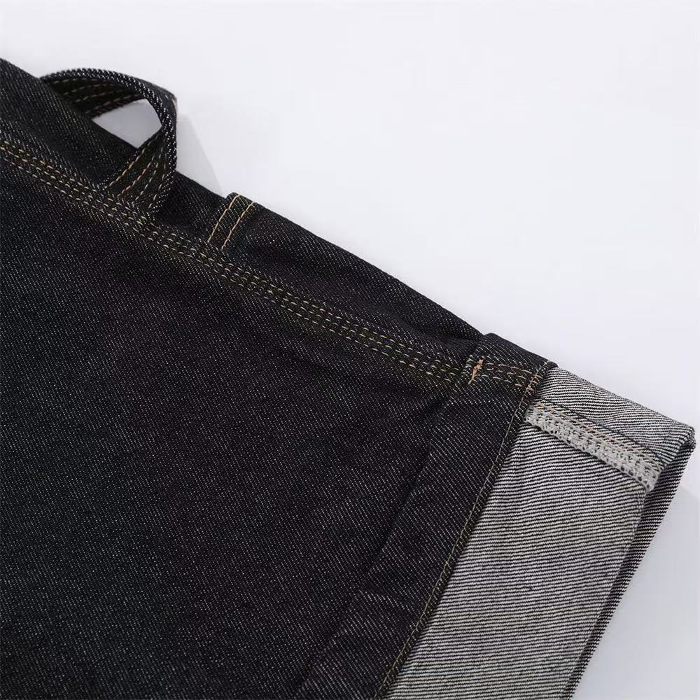 Vintage Contrast Carpenter Wide-Leg Jorts
