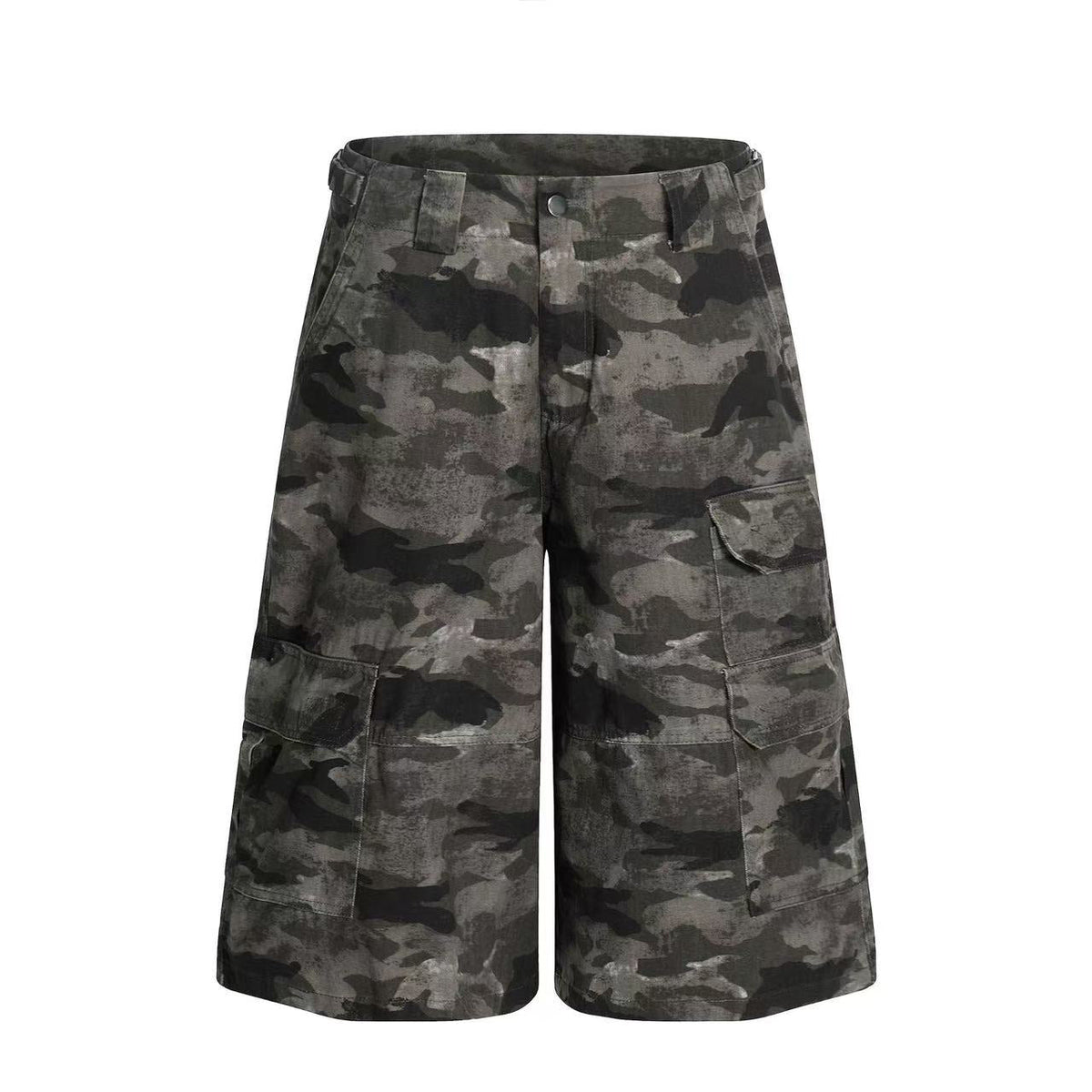 Camo Wide-Leg Knee-Length Jorts